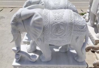 湖州中领雕塑汉白玉大象雕塑，以精美的汉白玉材…