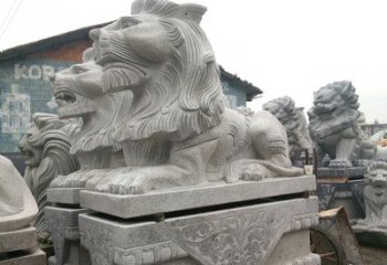 湖州优质石雕汇丰狮子雕塑