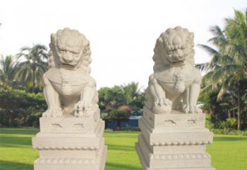 湖州狮子雕塑增添华贵气息