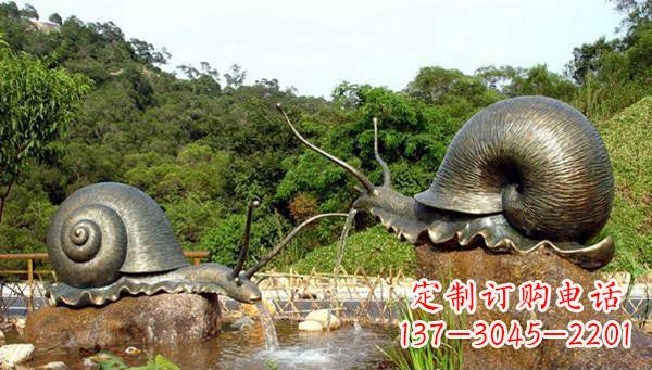湖州蜗牛公园动物铜雕