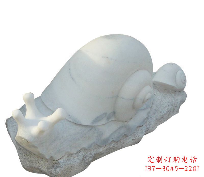湖州蜗牛石雕公园动物摆件