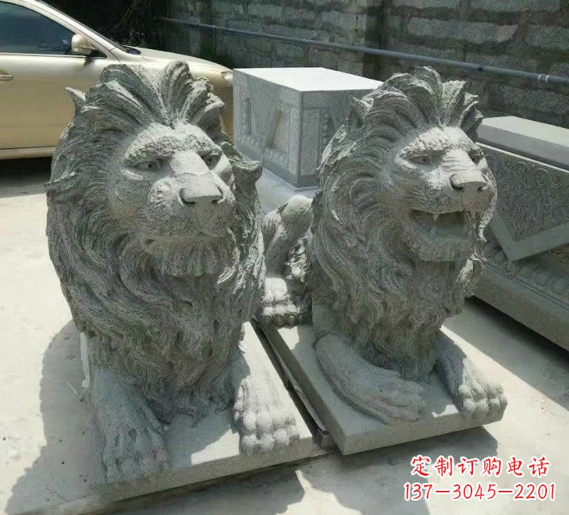 湖州卧式狮子石雕