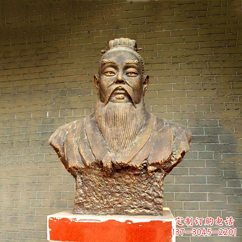 湖州五帝之帝喾半身像胸像雕塑