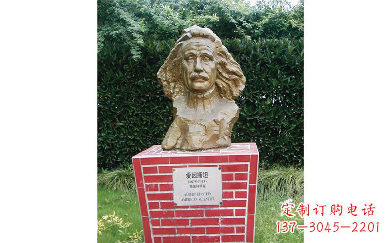 湖州西方名人爱因斯坦头像铜雕