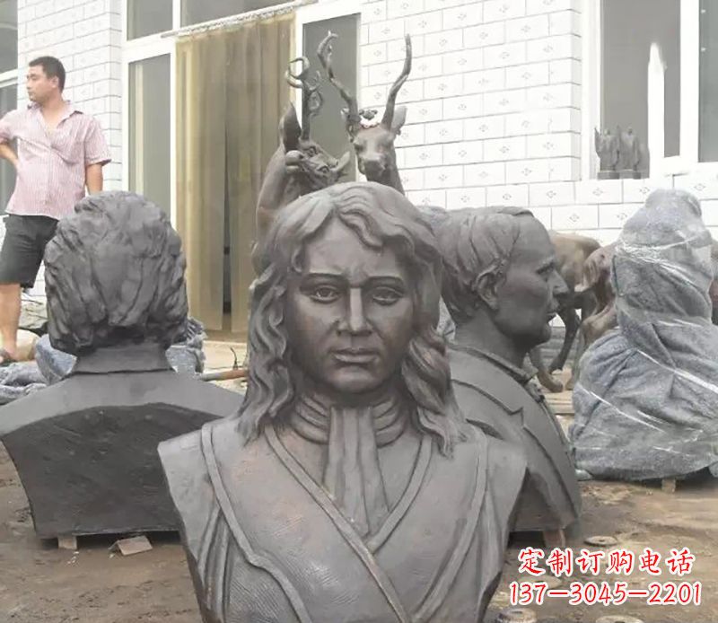 湖州西方名人胸雕铜雕