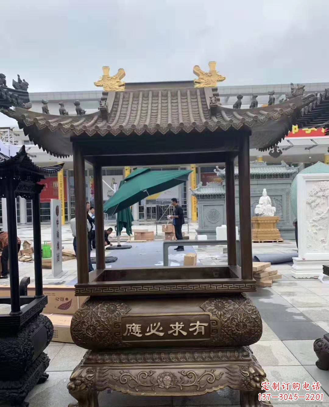 湖州香炉铜雕户外摆件寺庙景观雕塑