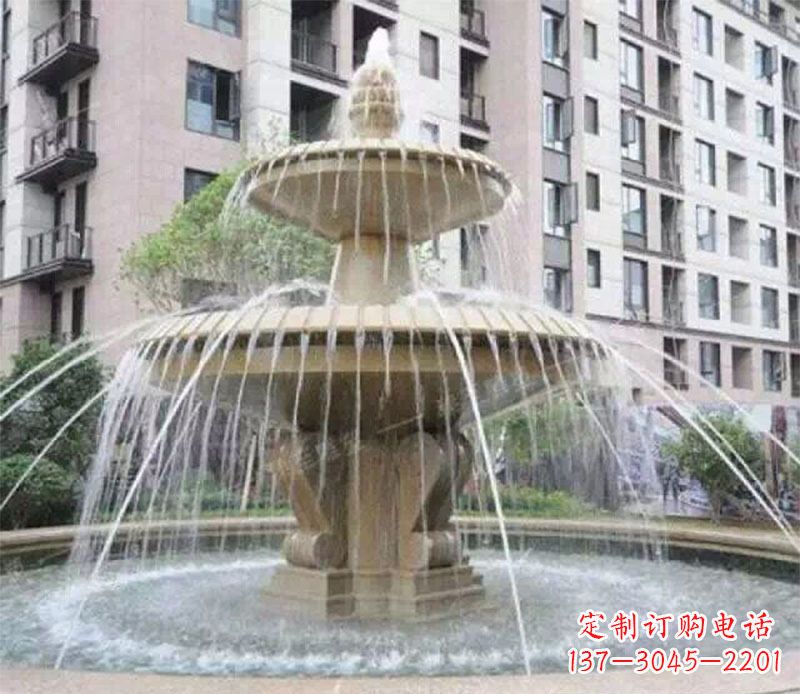 湖州小区大型喷泉景观石雕