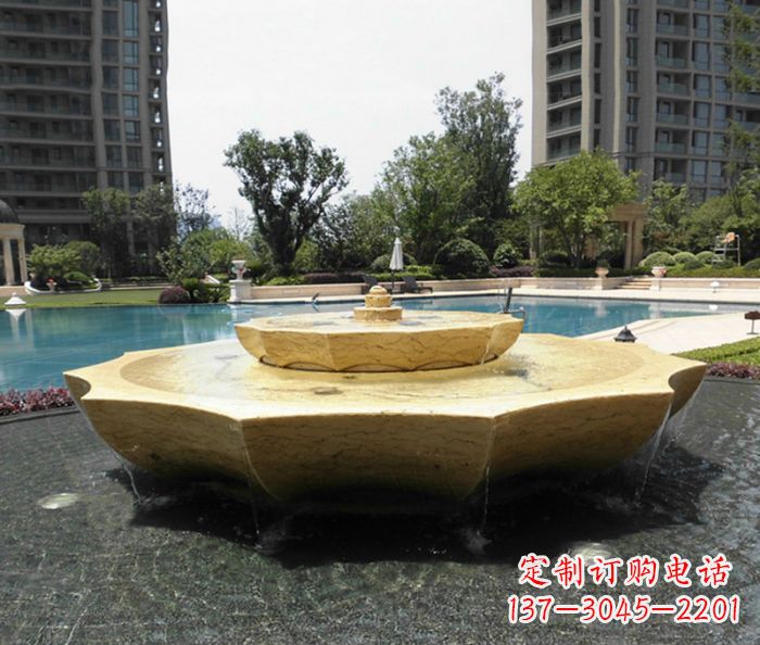湖州小区景观大理石喷泉石雕 (6)