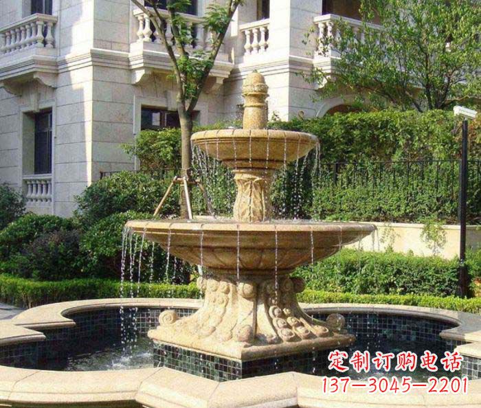 湖州小区景观大型喷泉石雕 (2)