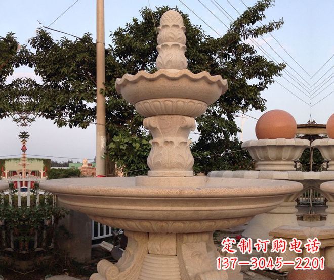 湖州小区景观大型喷泉石雕 (4)
