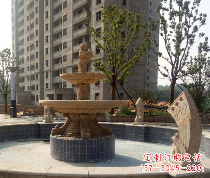 湖州小区景观大型喷泉石雕