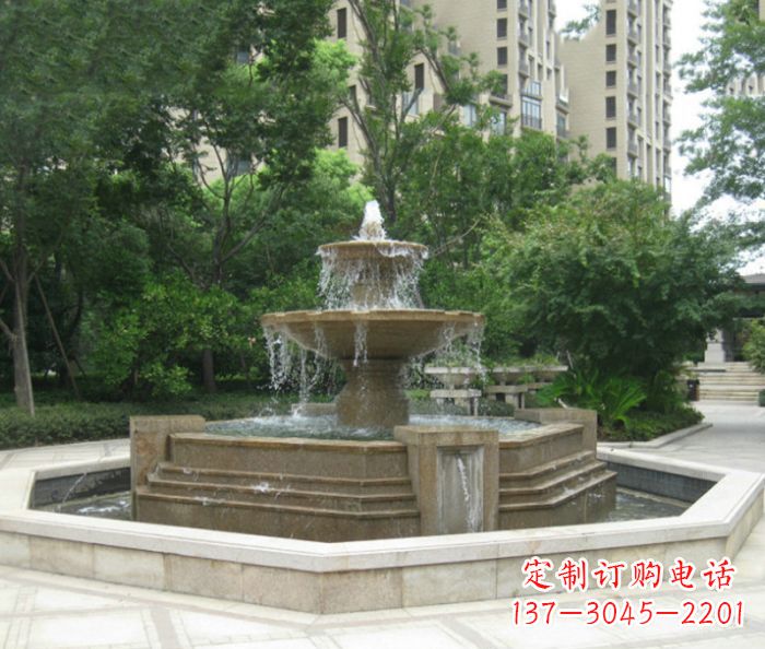 湖州小区景观大型喷泉石雕 (7)