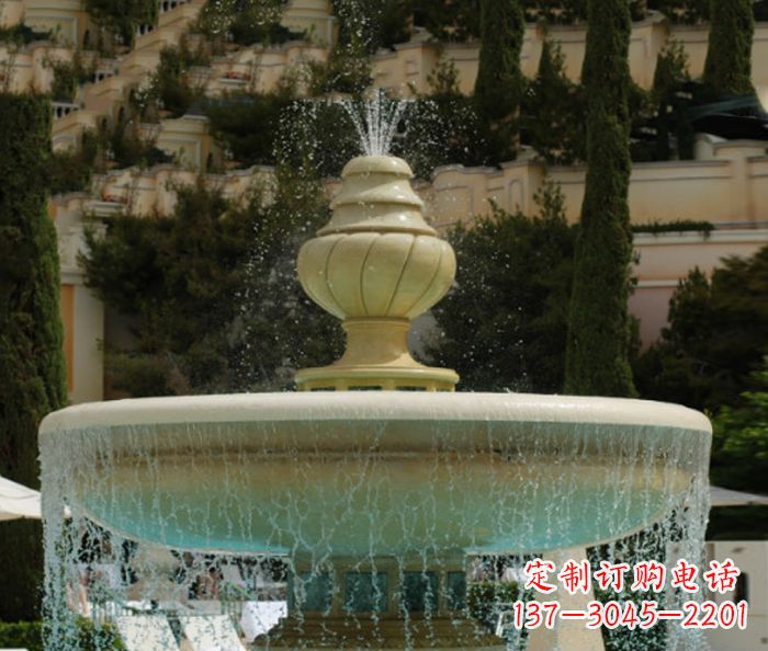 湖州小区景观多层喷泉石雕_2