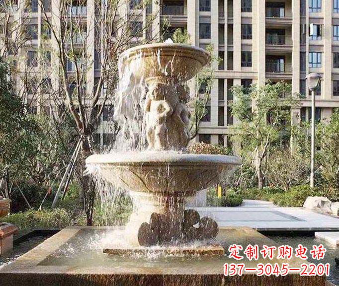 湖州小区景观欧式喷泉石雕 (3)