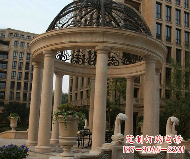 湖州小区景观欧式石雕凉亭