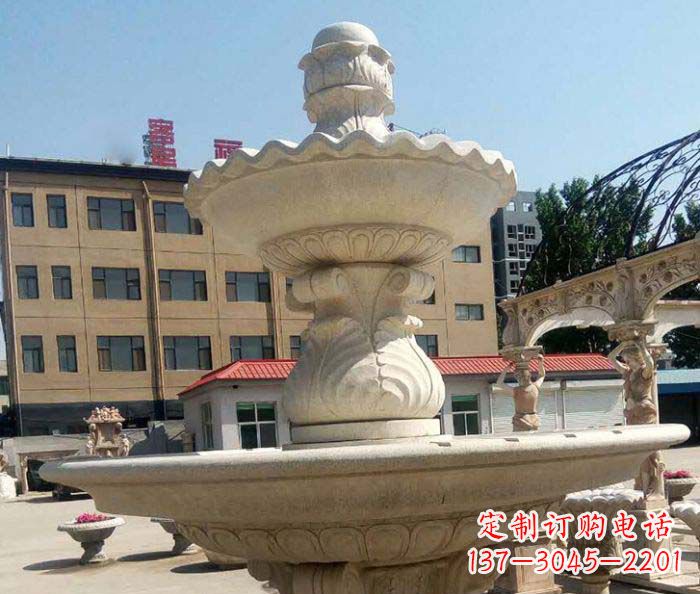 湖州小区景观砂岩大型喷泉石雕
