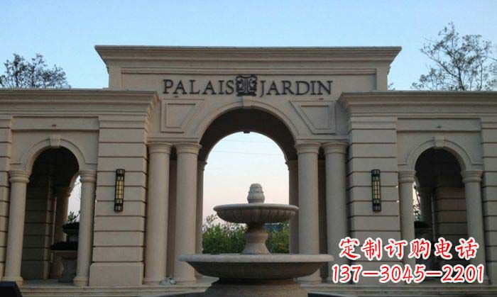 湖州小区门口景观大理石喷泉石雕