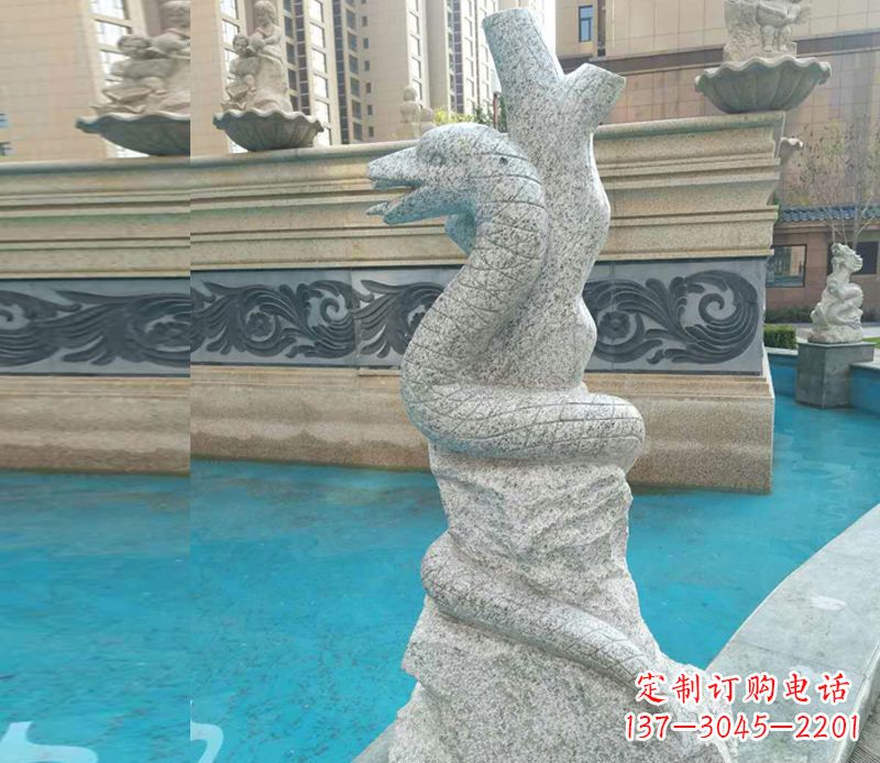湖州小区十二生肖雕塑动物石雕