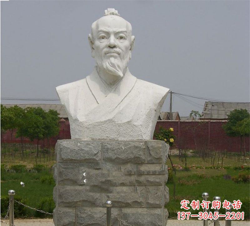 湖州校园大理石张衡雕塑