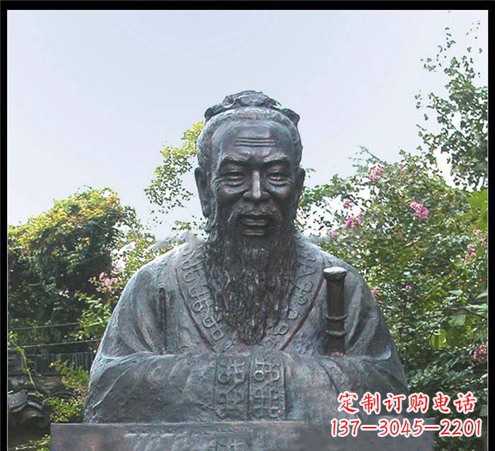 湖州校园大型孔子头像铜雕