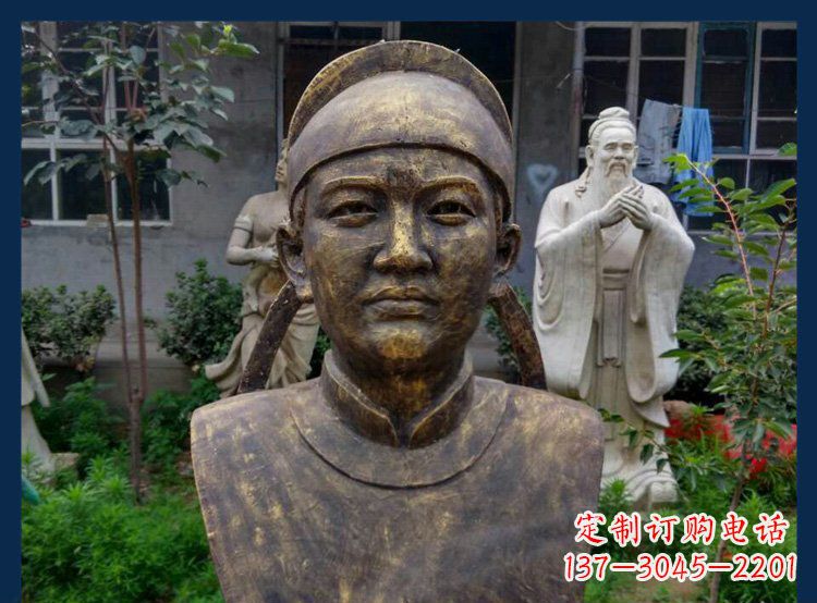 湖州校园古代名人毕昇铜雕
