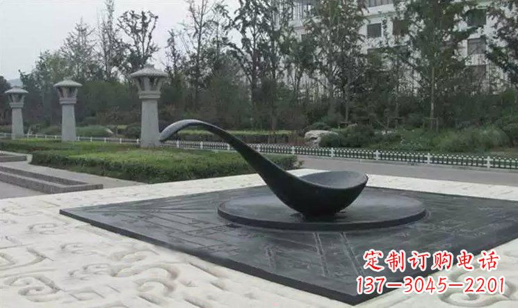 湖州校园古代指南针司南铜雕