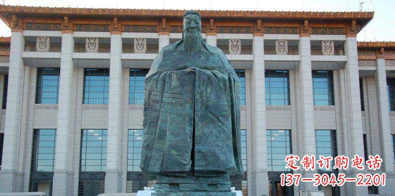 湖州校园孔子景观铜雕