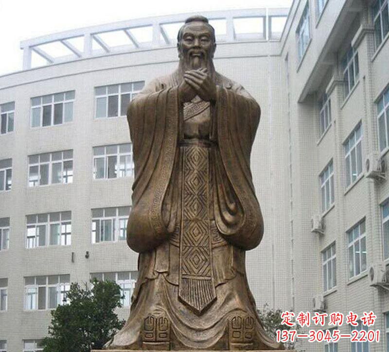 湖州校园孔子铜雕222
