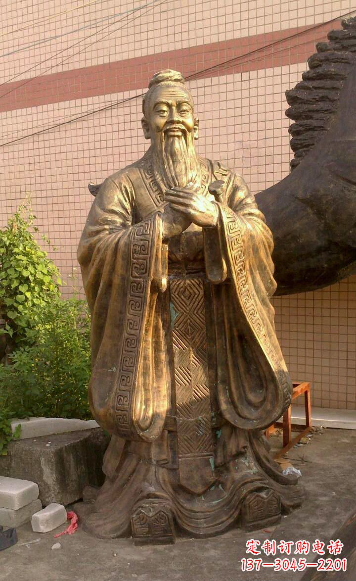 湖州校园孔子像人物铜雕