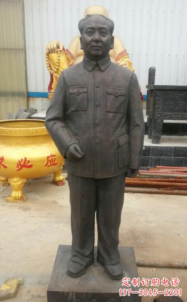 湖州校园毛主席伟人铜雕