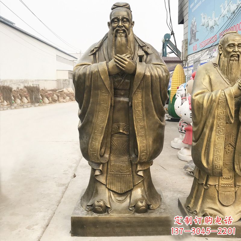 湖州校园名人孔子铜雕