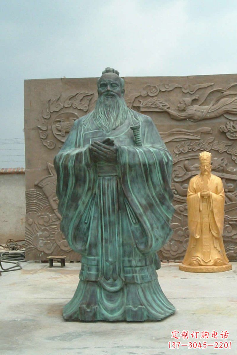 湖州校园青铜仿古孔子