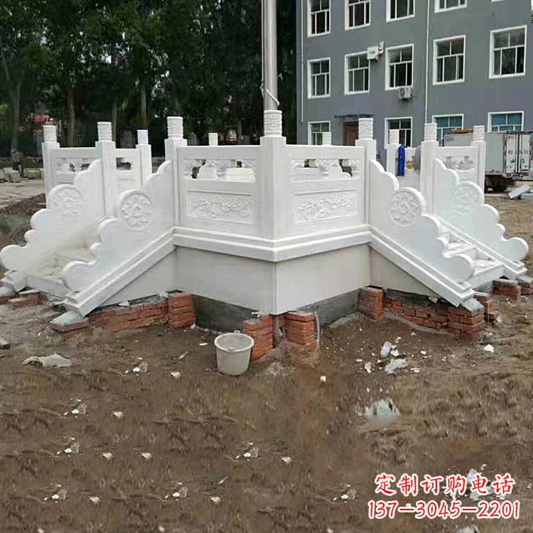 湖州学校汉白玉升旗台石雕