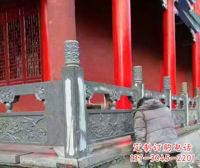 湖州园林仿古石栏板景观石雕 (9)