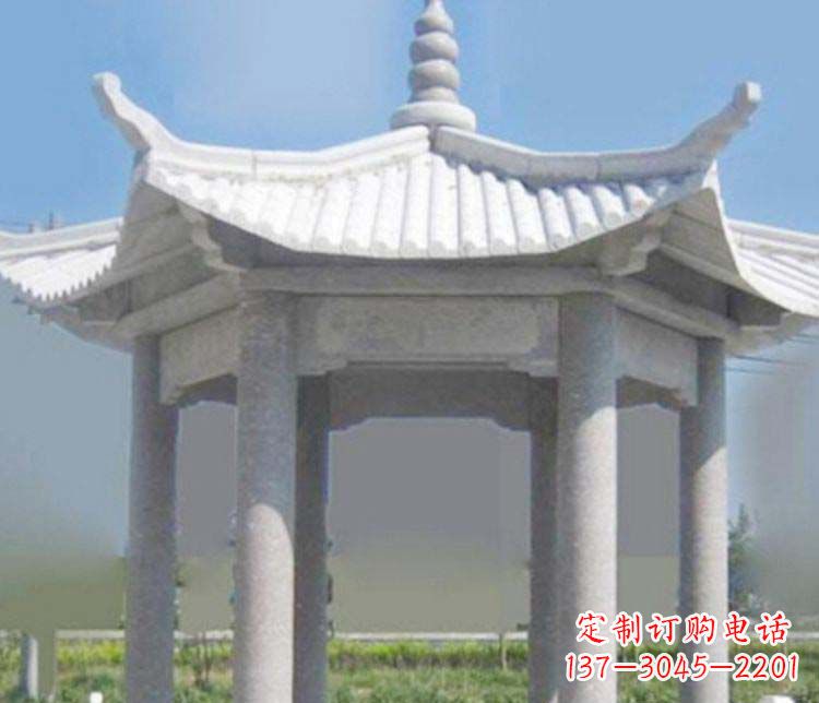 湖州园林仿古石凉亭景观石雕