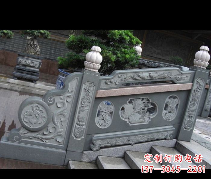 湖州园林景观大理石栏板雕塑 (6)