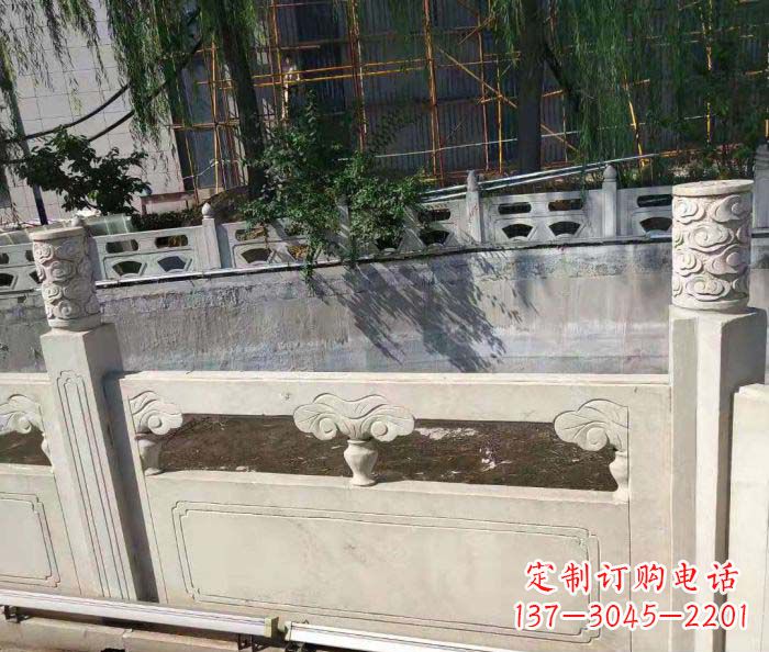 湖州园林景观大理石栏板石雕 (6)
