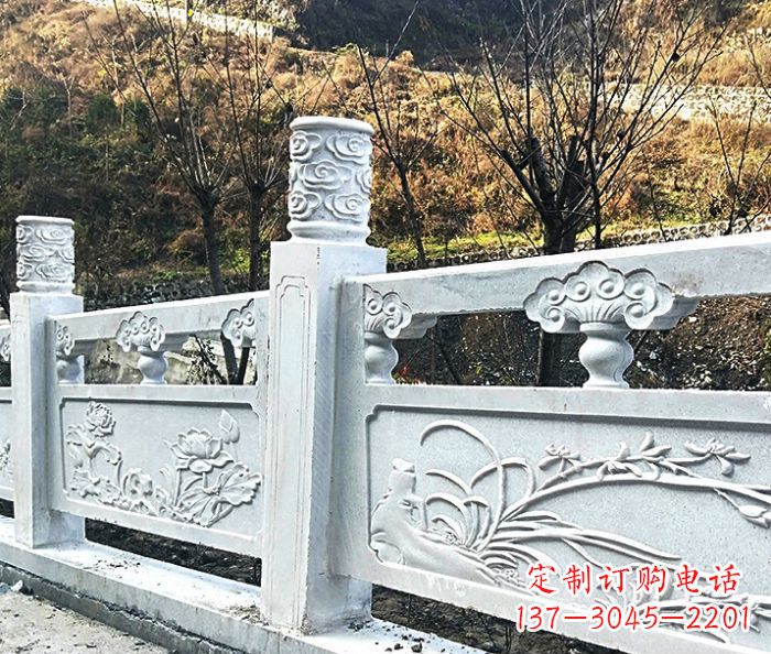 湖州园林景观大理石栏板石雕 (7)
