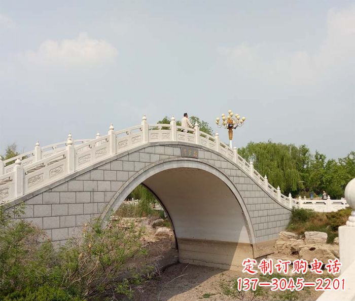 湖州园林景观大理石桥栏板石雕 (6)