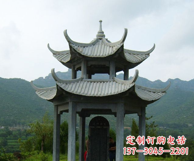 湖州园林景观仿古凉亭石雕