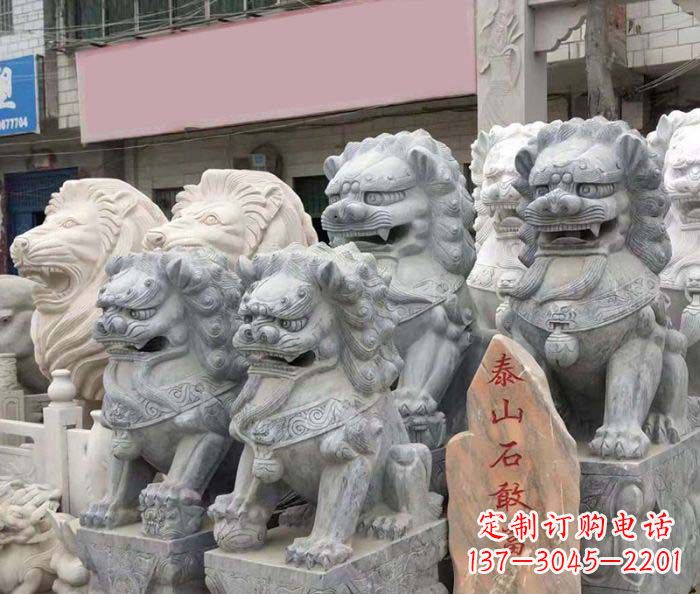湖州园林景观仿古狮子石雕