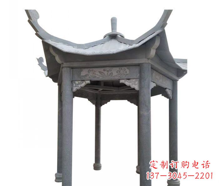 湖州园林景观仿古石雕凉亭 (3)