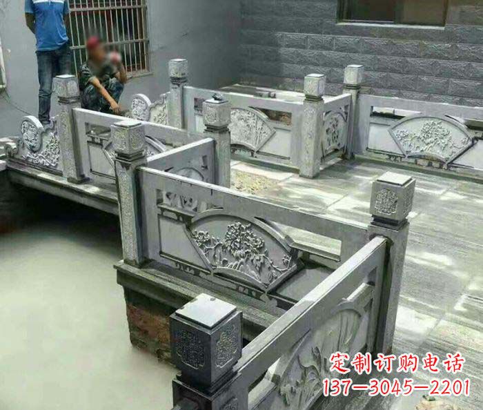 湖州园林景观仿古石浮雕栏板 (4)