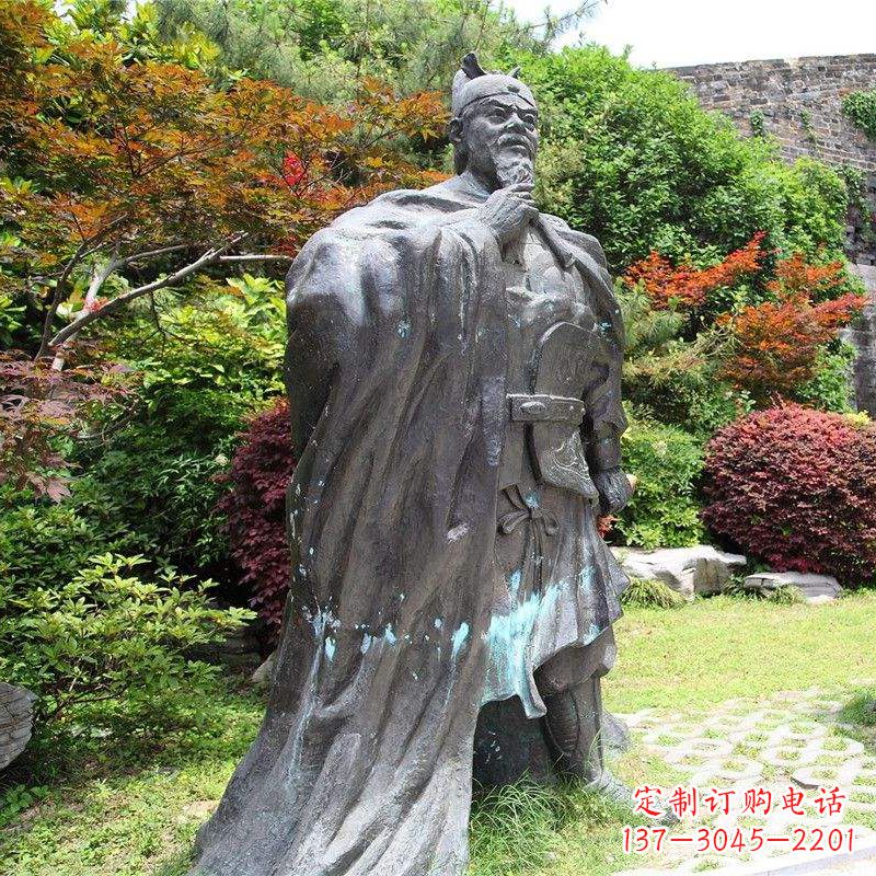 湖州园林历史人物明太祖朱元璋雕塑
