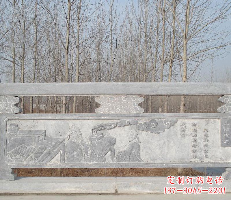 湖州园林石浮雕栏板景观石雕 (3)