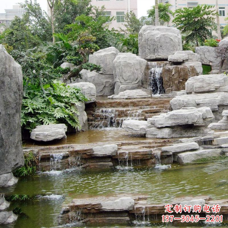 湖州园林石头假山流水