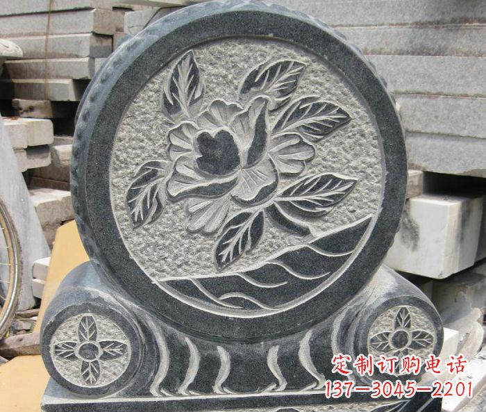 湖州招财抱鼓石仿古石门墩