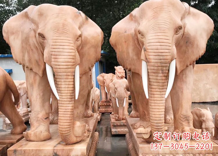 湖州招财大象石雕