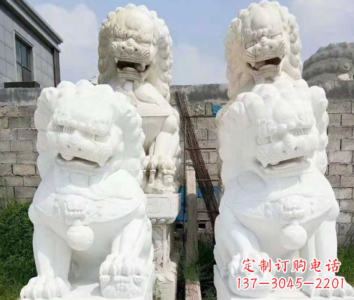 湖州招财动物汉白玉狮子石雕