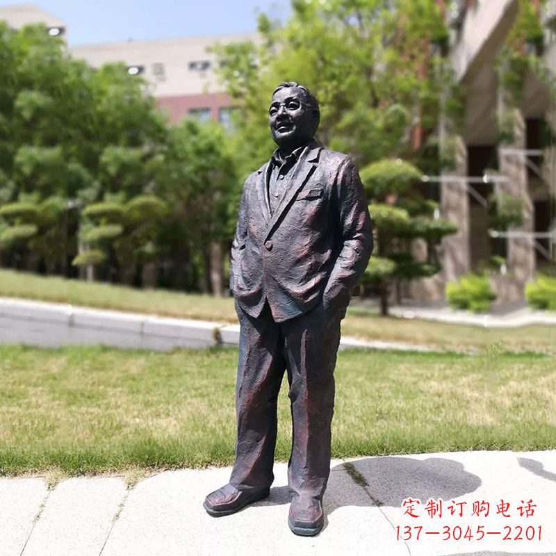 湖州中国当代著名数学家铸铜华罗庚雕塑